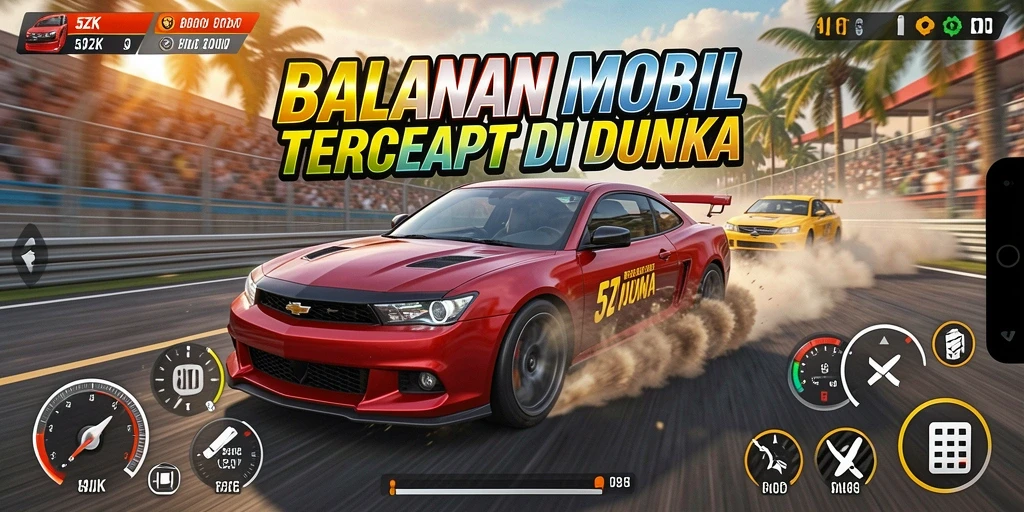 Gameplay yang menegangkan dalam balapan mobil 5ZK.