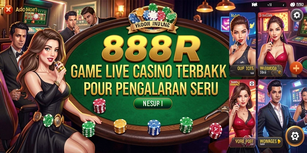 Screenshot gameplay Live Casino 888R yang mendebarkan dan interaktif.