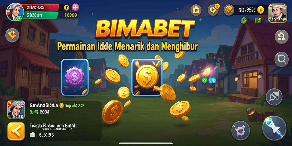 Tampilan gameplay <strong>BIMABET</strong> yang menarik dengan karakter bergerak dan mengumpulkan sumber daya.