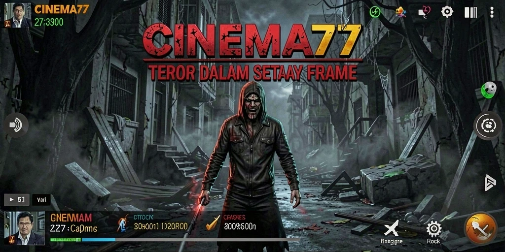 Tampilan menyeramkan dari gameplay CINEMA77 yang menegangkan.