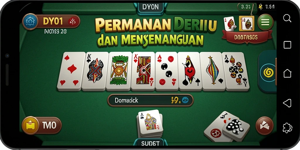 Tampilan gameplay Domino yang seru dan menarik.