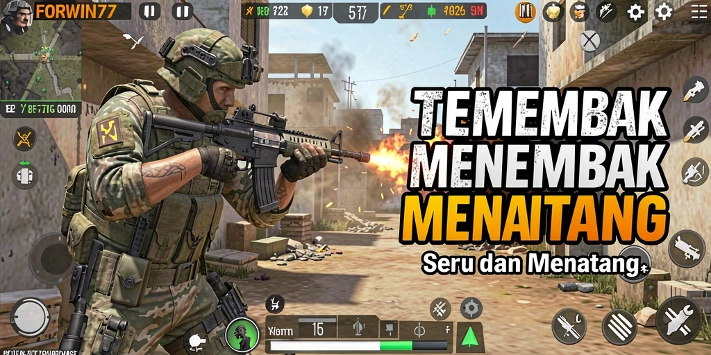 Gameplay menarik FORWIN77 di medan pertempuran TPS.