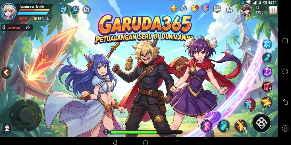 Gameplay seru di dunia anime yang penuh petualangan.
