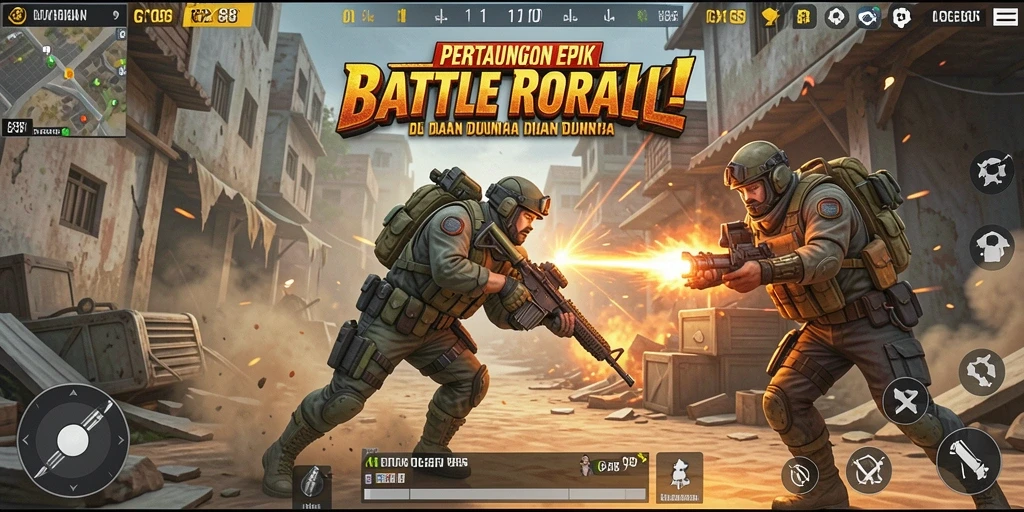 Gameplay seru dalam GX88, pertarungan Battle Royale yang menegangkan.