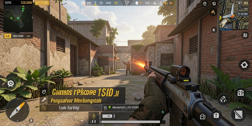 Screenshot gameplay <strong>IDNSCORE</strong> menampilkan aksi seru dalam pertempuran TPS.