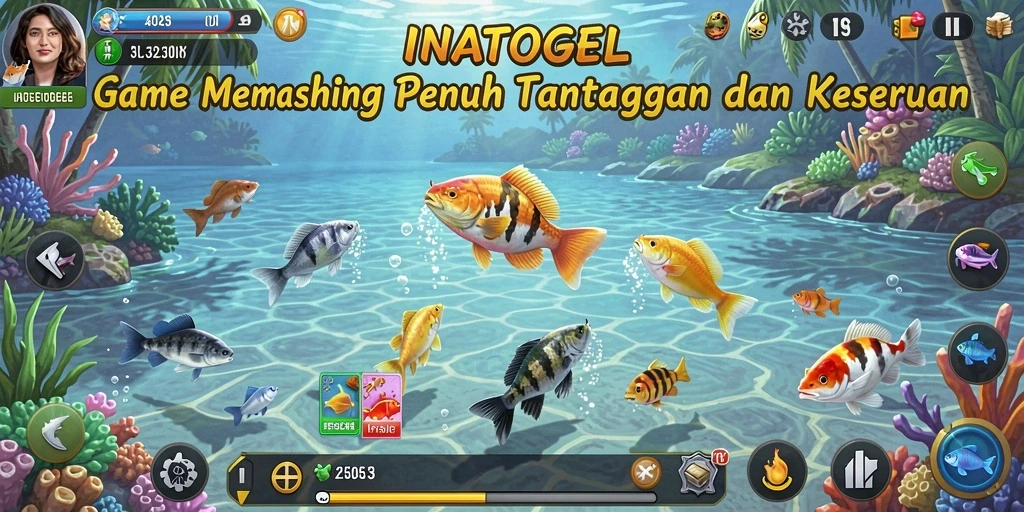 Tampilan gameplay memancing yang seru dan mendebarkan di INATOGEL.