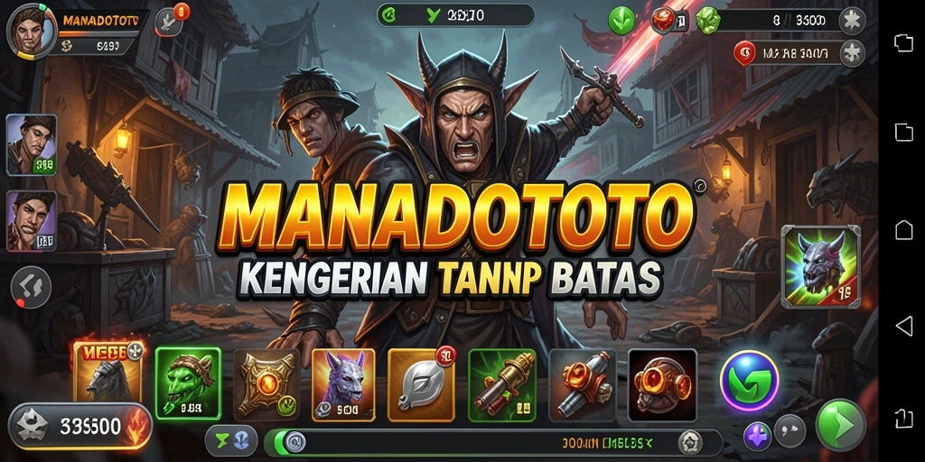Tampilan gameplay MANADOTOTO dengan kengerian mendebarkan.
