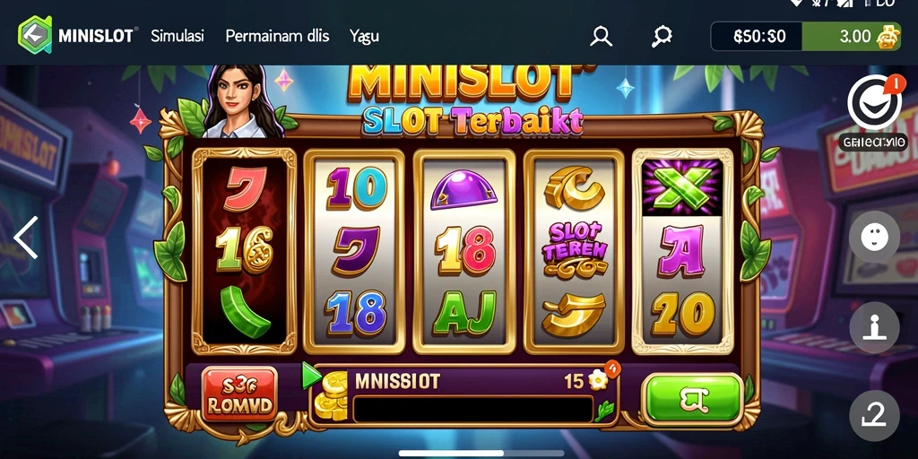 Screenshot gameplay <strong>MINISLOT</strong> menampilkan pengalaman slot yang mengasyikkan.