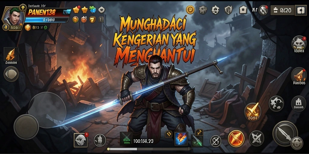 Screenshot utama PANEN138 dengan suasana horor yang menakutkan.