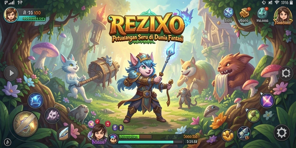 Tampilan gameplay seru dari REZIXO dalam petualangan yang menantang.