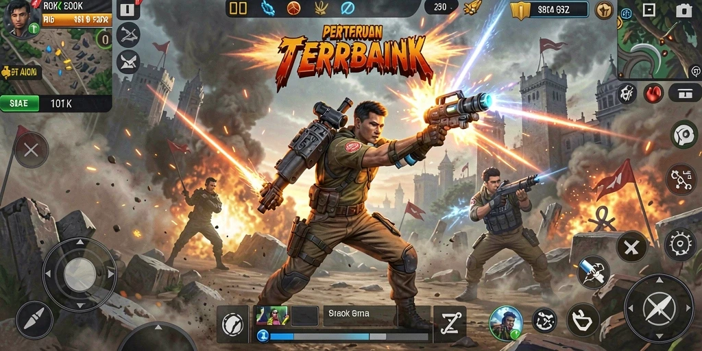 Tampilan gameplay seru RPOK dengan aksi pertempuran penuh.