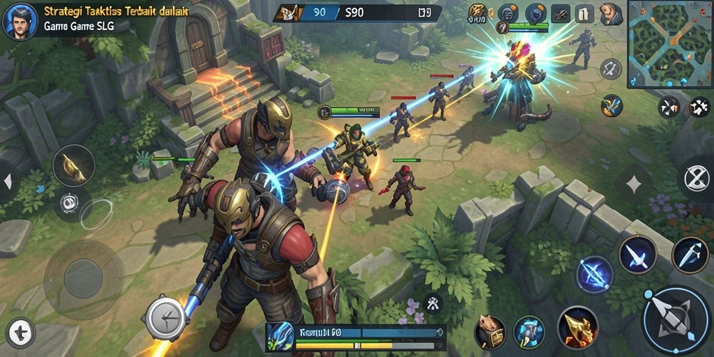 Screenshot gameplay S80 menampilkan aksi pertempuran strategis yang mendebarkan.