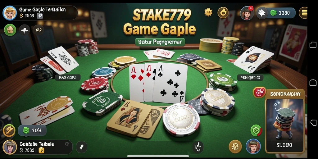 Screenshot gameplay STAKE779 menampilkan serunya bermain Gaple.
