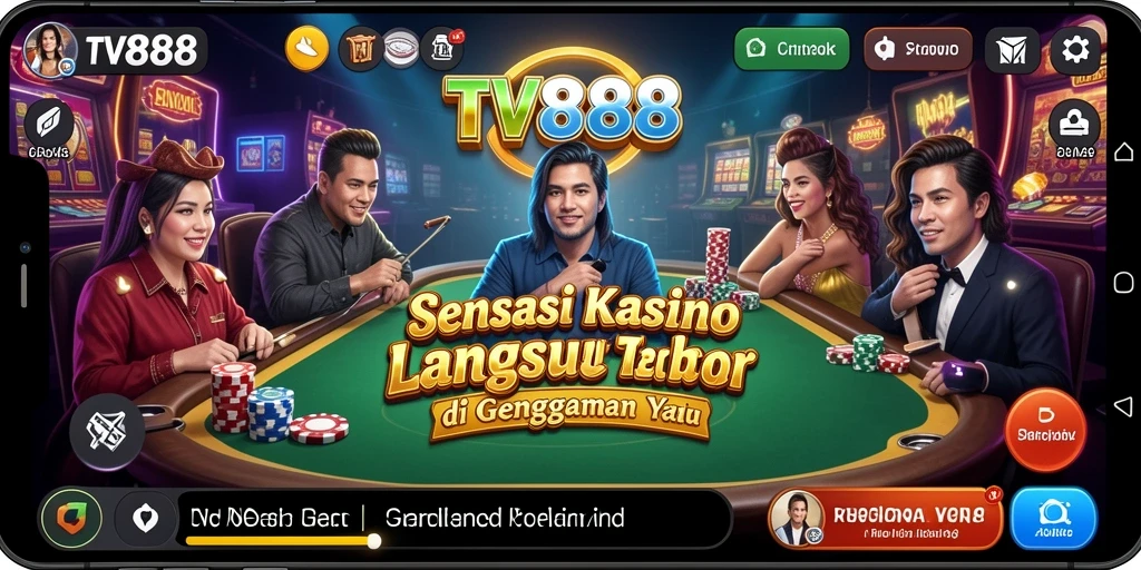 Tampilan gameplay Live Casino yang menarik dan realistis di TV888.
